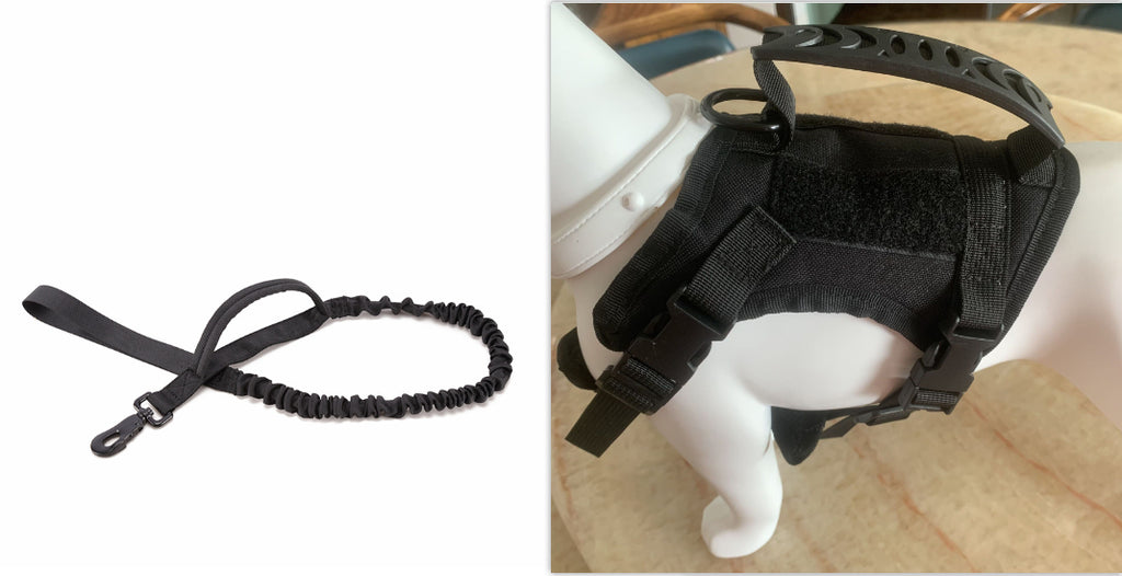Tactical Dog Harness – Adjustable Vest Style with Handle & Leash