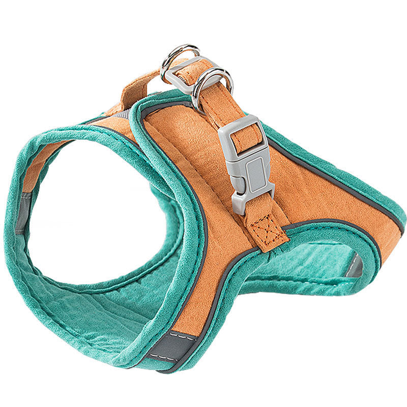 Reflective Cat & Dog Chest Harness with Leash – Vest Style Safety Harness