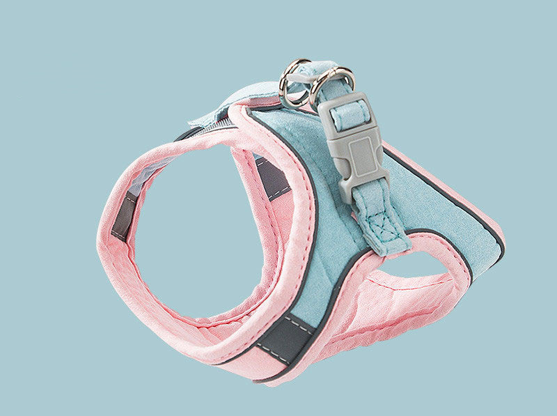 Reflective Cat & Dog Chest Harness with Leash – Vest Style Safety Harness