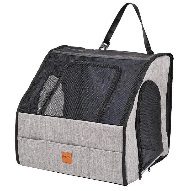 Portable Foldable Pet Car Cage – Waterproof Travel Carrier for Dogs & Cats