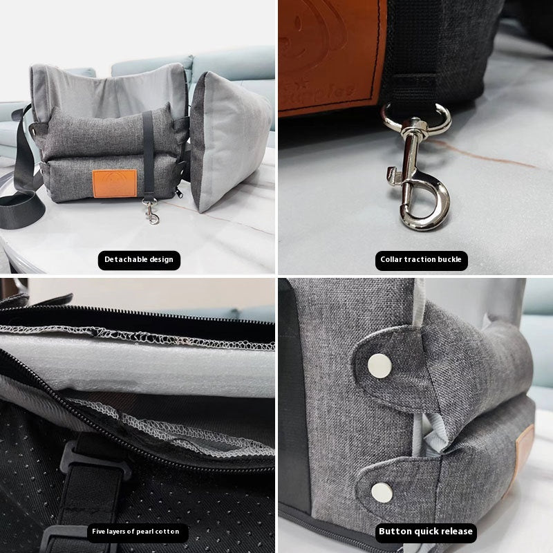 Portable Handbag Pet Car Seat – Stylish Travel Bed for Dogs & Cats