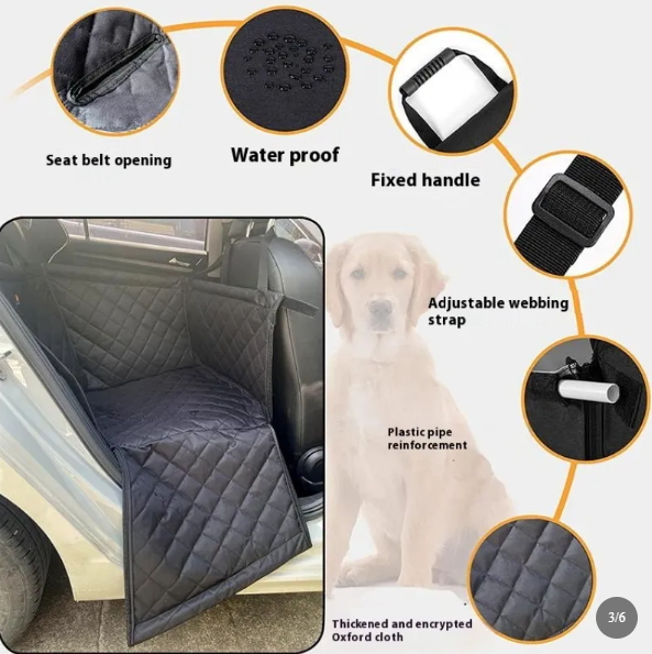 Dog Car Seat Hammock – Waterproof & Anti-Dirty Back Seat Protector