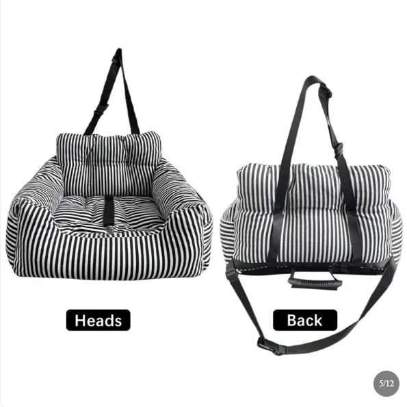 Pet Car Sofa Bed – Cozy Striped Nest for Dogs & Cats
