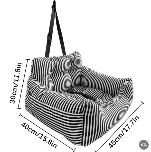 Pet Car Sofa Bed – Cozy Striped Nest for Dogs & Cats