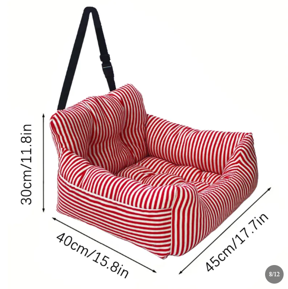 Pet Car Sofa Bed – Cozy Striped Nest for Dogs & Cats