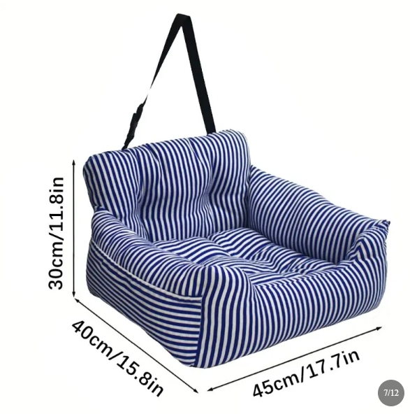 Pet Car Sofa Bed – Cozy Striped Nest for Dogs & Cats