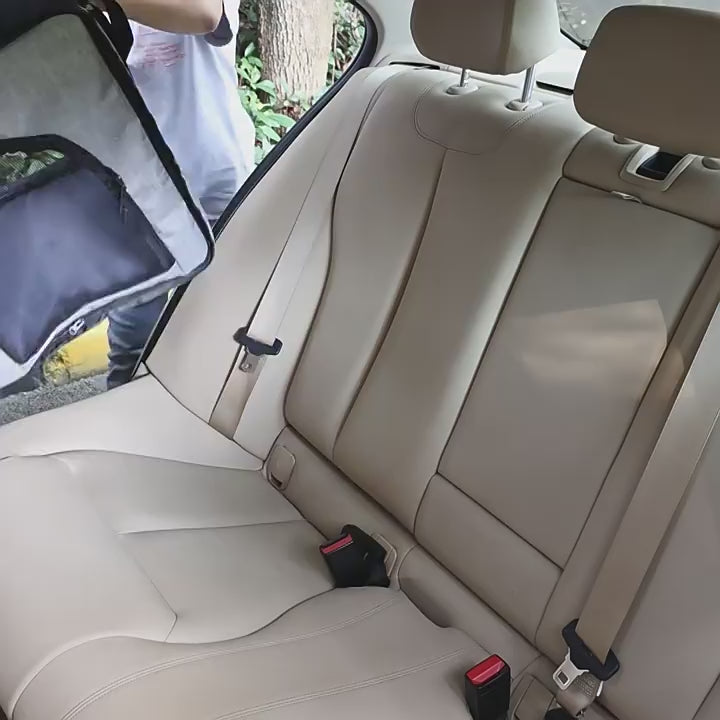 Portable Foldable Pet Car Cage – Waterproof Travel Carrier for Dogs & Cats